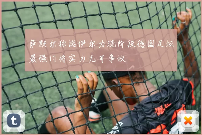 萨默尔称诺伊尔为现阶段德国足坛最强门将实力无可争议